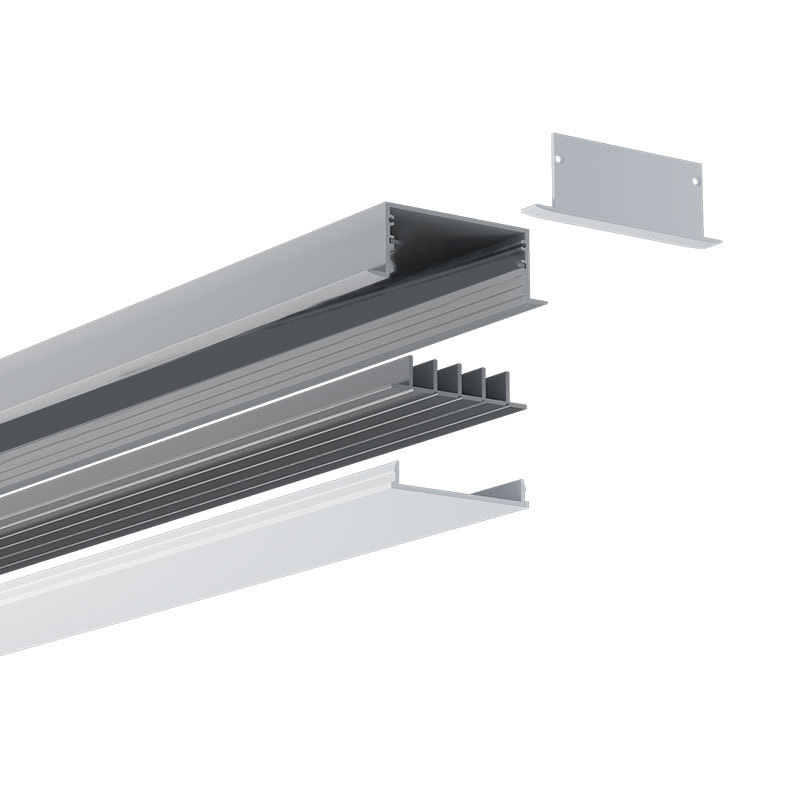 Recessed Aluminum LED Channel For LED Strip Lighting - Inner Width 53mm Recessed Aluminum LED Channel For LED Strip Lighting - Inner Width 53mm